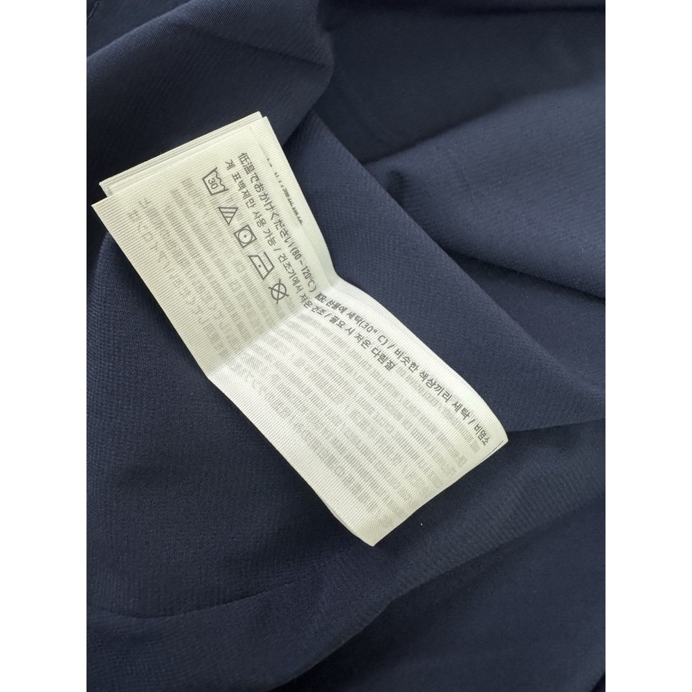 Abercrombie & Fitch Camille Puff-Sleeve Midi Dress Navy Blue Women's Medium - Picture 14 of 15